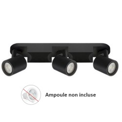 Woltz - Spot triple orientable noir 3x8W maximum - Réf : 812464