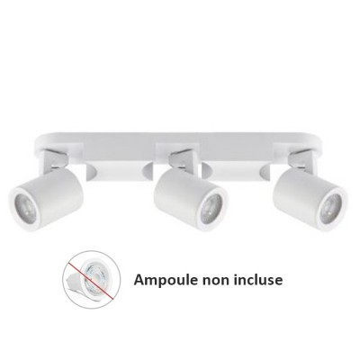 Woltz - Spot triple orientable blanc 3x8W maximum - Réf : 812465