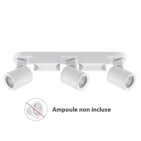Woltz - Spot triple orientable blanc 3x8W maximum - Réf : 812465