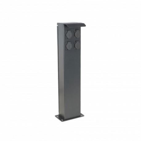 Ohmtec - Potelet 80cm de camping avec 4 prises 2P+T 16A - Réf : 423637