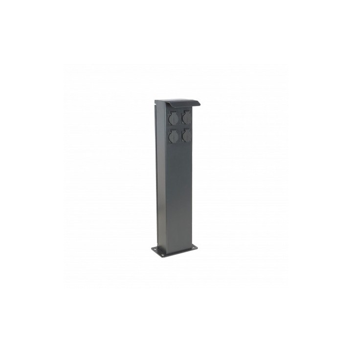 Ohmtec - Potelet 80cm de camping avec 4 prises 2P+T 16A - Réf : 423637
