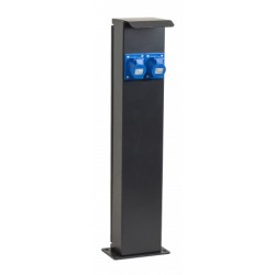 Ohmtec - Potelet 80cm de camping avec 2 prises CEE 16A et protection électrique - Réf : 423683