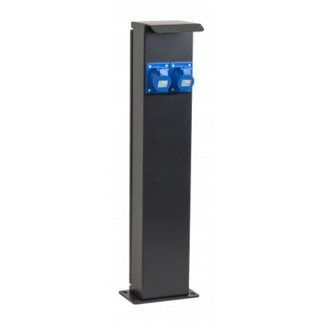 Ohmtec - Potelet 80cm de camping avec 2 prises CEE 16A et protection électrique - Réf : 423683