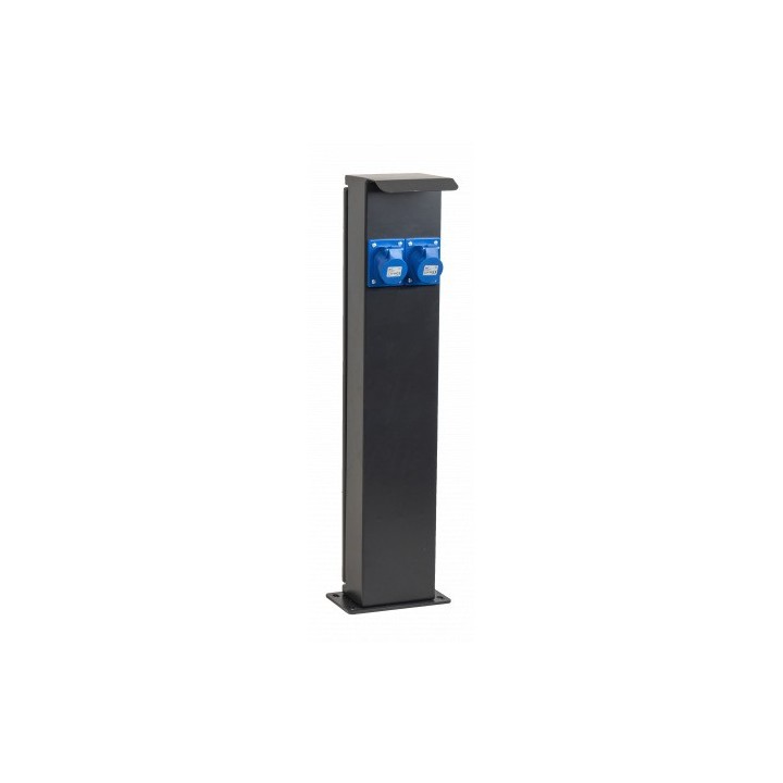 Ohmtec - Potelet 80cm de camping avec 2 prises CEE 10A et protection électrique - Réf : 423682