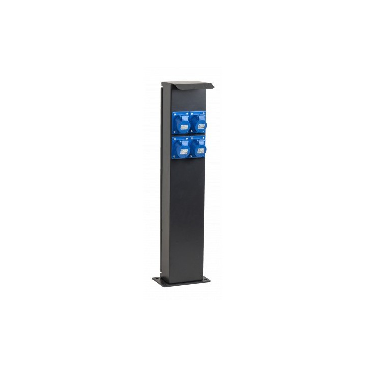 Ohmtec - Potelet 80cm de camping avec 4 prises CEE 10A et protection électrique - Réf : 423684