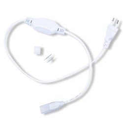 Miidex lighting - Câble alim + Emb fin + connecteur pin male / male bobine led 5050 - Réf : 749836