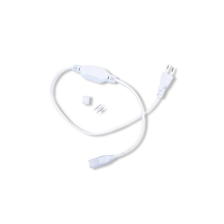 Miidex lighting - Câble alim + Emb fin + connecteur pin male / male bobine led 5050 - Réf : 749836
