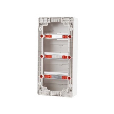 Ohmtec - Tableau nu 3 rangées 13 modules à rail amovible - Réf : 423082
