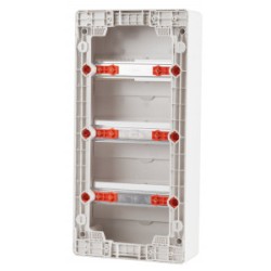 Ohmtec - Tableau nu 3 rangées 13 modules à rail amovible - Réf : 423082