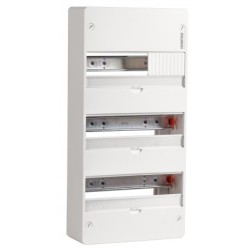 Ohmtec - Tableau nu 3 rangées 13 modules à rail amovible - Réf : 423082