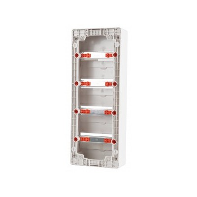 Ohmtec -  Tableau nu 4 rangées 13 modules à rail amovible - Réf : 423083