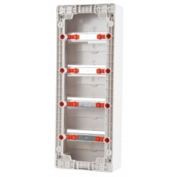 Ohmtec -  Tableau nu 4 rangées 13 modules à rail amovible - Réf : 423083