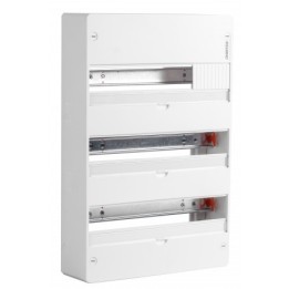 Ohmtec -  Tableau nu 3 rangées 18 modules à rail amovible - Réf : 423092