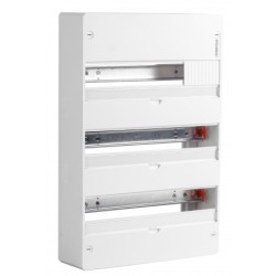 Ohmtec -  Tableau nu 3 rangées 18 modules à rail amovible - Réf : 423092