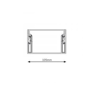 Ohmtec - Goulotte 5 modules - 105mm - Réf : 423510