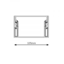 Ohmtec - Goulotte 5 modules - 105mm - Réf : 423510