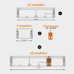 Ohmtec - Pack GTL 18 modules - 355 mm - Réf : 2360