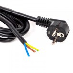 Ohmtec - Cordon alimentation noir 3m avec câble de 3G1.5mm2 avec fiche 2P+T 16A moulée - Réf : 812393