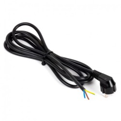 Ohmtec - Cordon alimentation noir 3m avec câble de 3G1.5mm2 avec fiche 2P+T 16A moulée - Réf : 812393