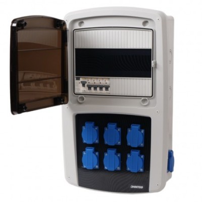 Ohmtec - Coffret de chantier 8 prises monophasées 16A - Réf : 423310