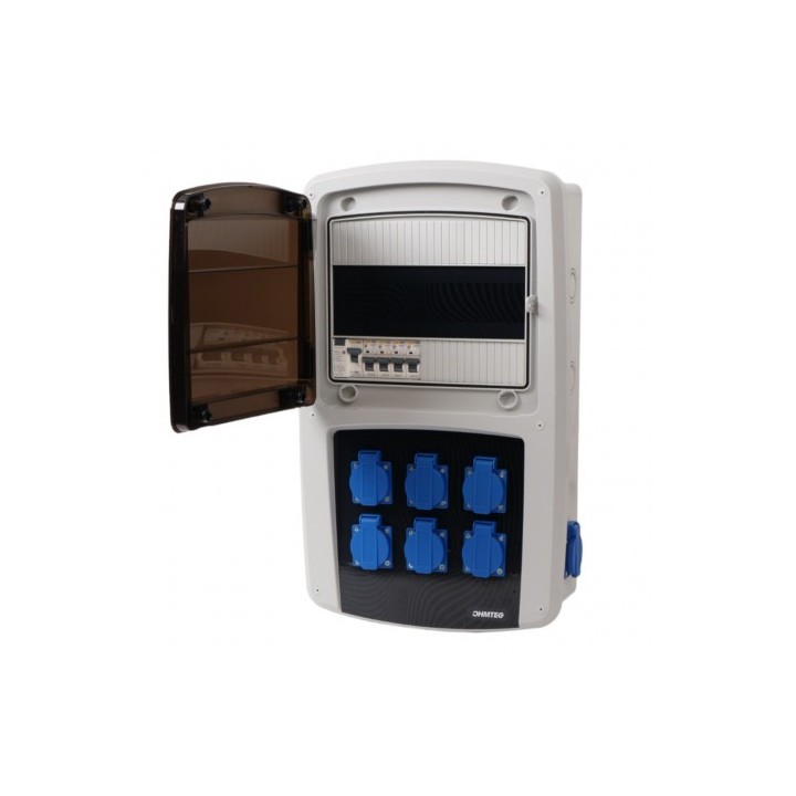 Ohmtec - Coffret de chantier 8 prises monophasées 16A - Réf : 423310