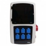 Ohmtec - Coffret de chantier 6 prises monophasées et 1 prise triphasée 16A - Réf : 423308