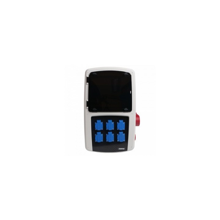 Ohmtec - Coffret de chantier 6 prises monophasées et 1 prise triphasée 16A - Réf : 423308