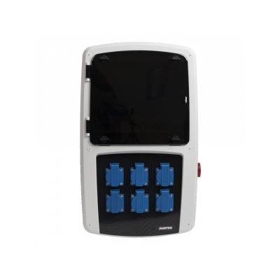 Ohmtec - Coffret de chantier 8 prises monophasées 16A avec arrêt d'urgence - Réf : 423306