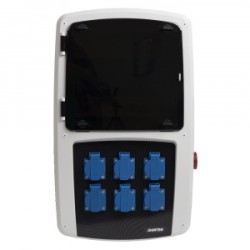 Ohmtec - Coffret de chantier 8 prises monophasées 16A avec arrêt d'urgence - Réf : 423306