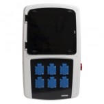Ohmtec - Coffret de chantier 8 prises monophasées 16A avec arrêt d'urgence - Réf : 423306