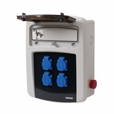 Ohmtec - Coffret de chantier 4 prises monophasées 16A - Réf : 423395