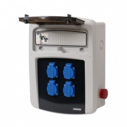 Ohmtec - Coffret de chantier 4 prises monophasées 16A - Réf : 423395