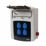 Ohmtec - Coffret de chantier 4 prises monophasées 16A - Réf : 423395