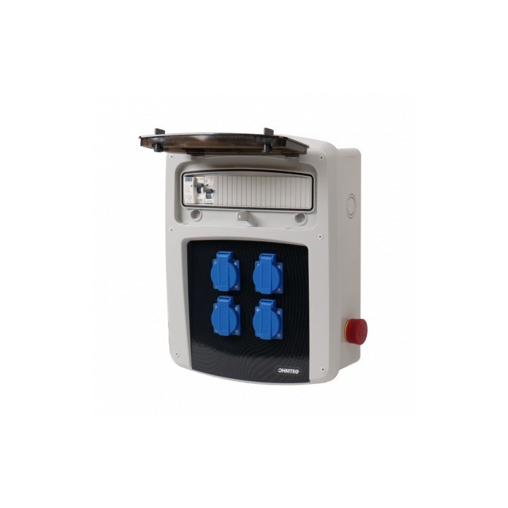 Ohmtec - Coffret de chantier 4 prises monophasées 16A - Réf : 423395