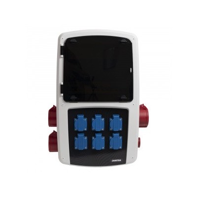 Ohmtec - Coffret de chantier 6 prises monophasées + 2 prises triphasées 16A + 1 prise triphasée 32A - Réf : 423307