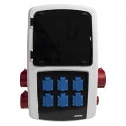 Ohmtec - Coffret de chantier 6 prises monophasées + 2 prises triphasées 16A + 1 prise triphasée 32A - Réf : 423307