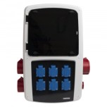 Ohmtec - Coffret de chantier 6 prises monophasées + 2 prises triphasées 16A + 1 prise triphasée 32A - Réf : 423307