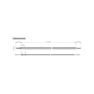 Ohmtec - Ruban Led COB 5M 10W/M 24V IP20 8mm 3000K - Réf : 812580