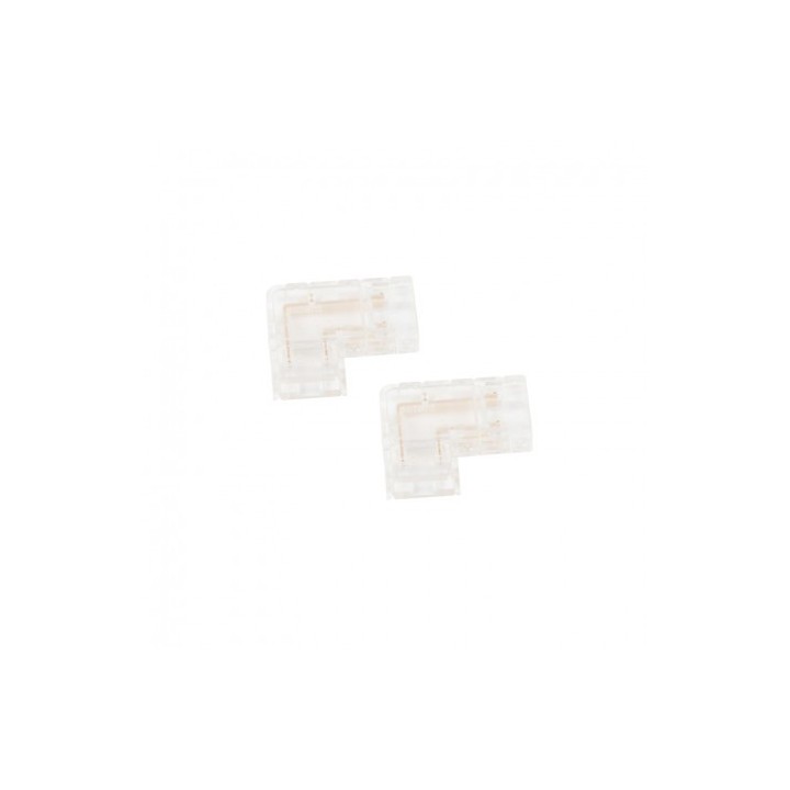 Ohmtec - Lot de 2 connecteurs d'angle 90° pour Ruban Led COB 24V IP20 8mm - Réf : 812581