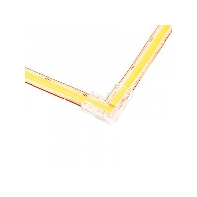 Ohmtec - Lot de 2 connecteurs d'angle 90° pour Ruban Led COB 24V IP20 8mm - Réf : 812581