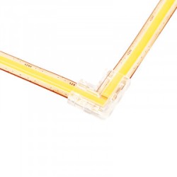 Ohmtec - Lot de 2 connecteurs d'angle 90° pour Ruban Led COB 24V IP20 8mm - Réf : 812581
