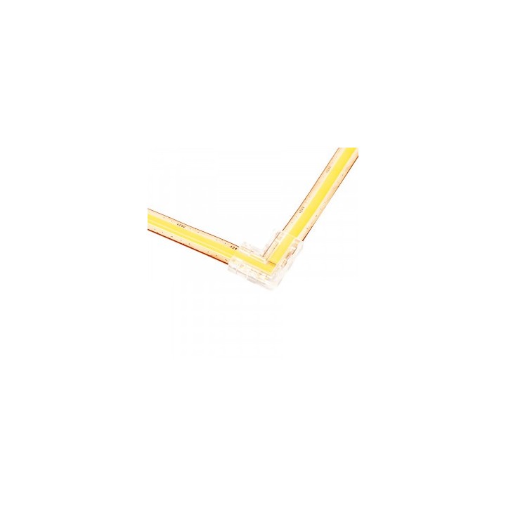 Ohmtec - Lot de 2 connecteurs d'angle 90° pour Ruban Led COB 24V IP20 8mm - Réf : 812581