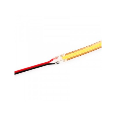 Ohmtec - Lot de 2 connecteurs d’alimentation à câbles pour Ruban Led COB 24V IP20 8mm - Réf : 812583