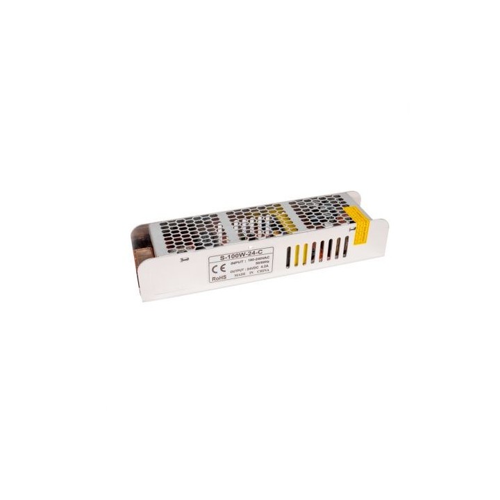 Ohmtec - Transformateur 100W pour ruban LED 24V DC/4,2A - Réf : 812340