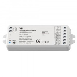 Ohmtec - Contrôleur RF 4 canaux pour ruban LED 12-24V DC - Réf : 812372