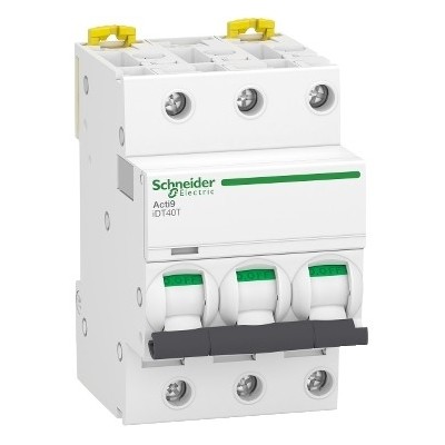 Schneider - Acti9 iDT40T - Disjoncteur modulaire - 3P - 32A - Courbe D - 4500A/6kA - Réf : A9P32332