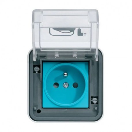 Hager - witty prise 2P+T IP55 - M2+ encastrée - 3,7 kW - pour recharge véhicule électrique - Réf : XEV081