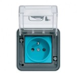 Hager - witty prise 2P+T IP55 - M2+ encastrée - 3,7 kW - pour recharge véhicule électrique - Réf : XEV081