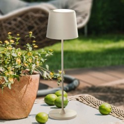 Brilliant - Kaami - Lampe de table extérieur-intérieur LED - 2W - 3000K - beige - Réf : G9093909
