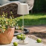 Brilliant - Kaami - Lampe de table extérieur-intérieur LED - 2W - 3000K - beige - Réf : G9093909